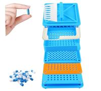 Bandeja de llenado de cápsulas, bandeja multiusos de 7x7x2, 6 para llenado de pastillas de calidad alimentaria con múltiples orificios para tamizar el de cápsulas de granos de café