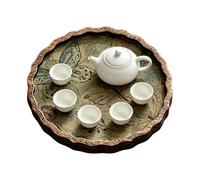 Bandeja de Madera | Almacenaje vintage impermeable y estético,Bandejas Decorativas De Almacenaje Para Organizar - Hogar, Salón, Dormitorio, Mesa de Comedor, Comida, Fruta, Snack, Pan, Café, Taza de