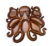 Bandeja de madera con forma de animal para servir charcutería con 7 secciones, plato de comida para queso, frutas, aperitivos, galletas, patatas fritas, 27 x 26 x 3,3 cm