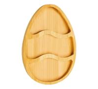 Bandeja de madera con forma de huevos de Pascua para dulces, postre, plato de frutas, alimentos, decoración de fiestas, decoración del hogar, suministros para festivales (A)