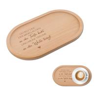 Bandeja de Madera de Haya lafo con Grabado, Bandeja de Madera para baño Cocina Velas Regalo Personalizado para Mejor Amigo, Regalo de Amistad de 25x15cm con Dicho para cumpleaños, Navidad