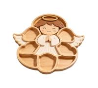 Bandeja de madera de Navidad para servir con múltiples compartimentos | Tabla decorativa de Navidad para servir aperitivos, queso, caramelo, galletas, frutas, sushi, desayuno, fiesta, H