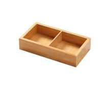 Bandeja de madera dividida, bandeja para servir, respetuosa con el medio ambiente, bandeja de madera con varios compartimentos, 2, 3, 4, 6, 9 compartimentos, para sushi, nueces, dulces, frutas