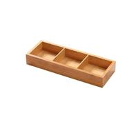 Bandeja de madera dividida, bandeja para servir, respetuosa con el medio ambiente, bandeja de madera con varios compartimentos, 2, 3, 4, 6, 9 compartimentos, para sushi, nueces, dulces, frutas