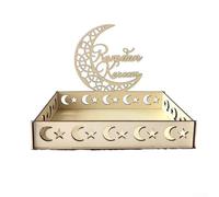 Bandeja de madera hecha a mano con elementos de diseño islámico para presentación y decoración de alimentos de Eid Mubarak (2)