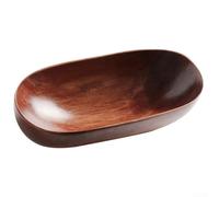 Bandeja de madera minimalista diseñada para barco hecha a mano con madera maciza para servir frutas, sushi nueces y mesas rústicas