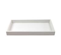 Bandeja de madera para servir 40 x 16 cm, color blanco, bandeja decorativa alargada como cuenco rectangular de madera para decoración navideña, pequeña bandeja de madera como corona de Adviento