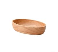 Bandeja de madera para servir aperitivos, frutas secas, cuenco ovalado para cocina, comedor, almacenamiento de mesa de café, organizador multifuncional de cocina y hogar (20 x 12 x 4,5 cm)
