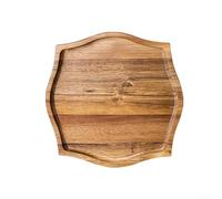 Bandeja de madera para servir de 20 cm y 25 cm, plato cuadrado para aperitivos, postres, caramelos, té con acabado rústico natural, plato de madera fácil de limpiar para cocina, comedor, fiestas y