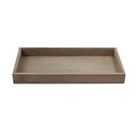 Bandeja de madera para servir de 50 x 16 cm en marrón - bandeja decorativa alargada como cuenco de madera rectangular para decoración de mesa navideña - Pequeña bandeja de madera como portavelas de