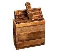Bandeja de madera para servir - Diseño de tabla entrelazada, asas fáciles de transportar, mesa decorativa, presentación de alimentos de madera, bandeja de servir buffet para queso, aperitivos