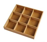 Bandeja de madera para servir frutos secos mixtos, caramelos, té, cesta de 2 a 9 rejillas, diseño elegante, uso versátil, multifuncional, fuerte, suave, para hacer té, olla caliente, fiesta, cocina