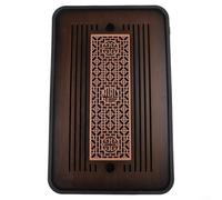 Bandeja de madera para servir té con drenaje para juego de té Kung Fu, accesorios de ceremonia de té chino Gongfu, suelta para herramientas de elaboración de té de hojas, suave para diseño extraíble
