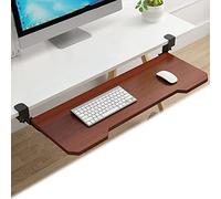 Bandeja de Madera para Teclado con Abrazadera en C, cajones extraíbles y rieles de Deslizamiento Suaves. Extensor de Escritorio Que Ahorra Espacio para una cómoda configuración de Oficina e