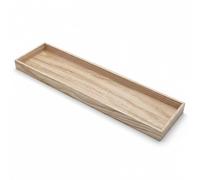Bandeja de madera rectangular con borde alto, 80 x 20 cm, bandeja decorativa XL, larga natural, bandeja decorativa para Navidad, Adviento, boda, regalos