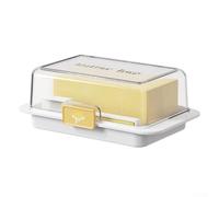 Bandeja de mantequilla con cuchara de precisión para servir mantequilla controlada, sello hermético que mantiene la mantequilla fresca, para cocina para encimera o almacenamiento en refrigerador