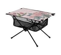 Bandeja de mesa con flores de melocotón, caligrafía china, extensible, suministros de camping, accesorios para cocinar al aire libre, picnic, campamento, viajes