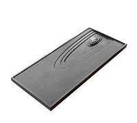 Bandeja de Mesa de Té Bandeja para Mesa de Centro Ebony Stone Tea Tray Whole Stone Household Simple Black Gold Embedded Tea Table Stone Tea Tray Bandejas para Servir para Fiesta