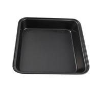 Bandeja de metal para hornear, 24,5 x 25 x 4,8 cm, acero al carbono, bandeja de cocina de almacenamiento conveniente | Bandeja para hornear sin esfuerzo para pizza, galletas, , pasteles, pan y