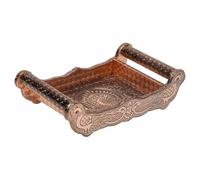 Bandeja de Metal Repujado Color Cobre 25x13x6