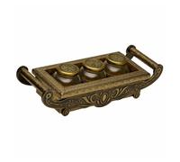 Bandeja de metal repujado color cobre 43x17,5x7