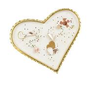 Bandeja de mezcla de colores portátil con bordes dorados, diseño de resina suave para artistas y viajes, artistas profesionales, uso en salón de belleza y diseño fácil de transportar