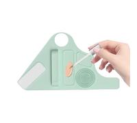 Bandeja de mezcla de maquillaje, paleta de mano de silicona, pigmento de mezcla, almacenamiento de brochas de maquillaje, bandeja de maquillaje ajustable en tu muñeca, paleta de base para artistas de