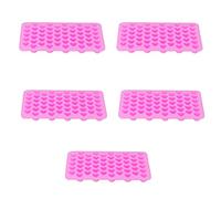 Bandeja de molde de 55 rejillas, 5 uds., cubitos de hielo en forma de corazón, molde para dulces de chocolate, accesorio para hornear