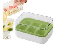 Bandeja de molde de hielo - Bandeja de molde para congelador con contenedor de contenedor, accesorios de bar para bebidas, cócteles, whisky, tequila, vodka