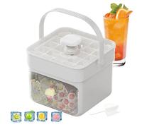 Bandeja de molde de hielo | Bandeja para hacer hielo con asa y tapa, herramienta reutilizable de doble capa para hacer prensa, utensilios de cocina para el hogar, bebidas al aire libre, té, whisky