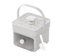 Bandeja de molde de hielo | Máquina de hielo con asa y tapa | Herramienta reutilizable de doble capa para hacer café, whisky, bebidas, té, hogar, cócteles, camping, reuniones