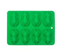 Bandeja de molde de silicona de rana | Herramienta para hornear de 8 cavidades para fondant, chocolate, dulces, gelatina, jabón, molde flexible