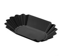 Bandeja de muestra de granos de café de plástico, 22 x 13,5 x 3 cm, plato de degustación apto para alimentos, para cocina, restaurante, degustación de café (300 ml (negro)