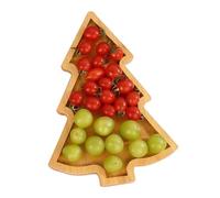Bandeja de Navidad | Bandeja de servir para embutidos de Navidad, expositor para árbol de madera para galletas, frutas, carnes, alimentos, postres, caramelos, aperitivos, cocina, salón, dormitorio