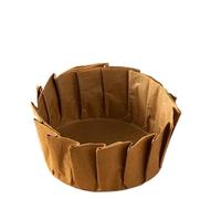 Bandeja de papel de aceite para tarta de queso vasco de 4/6/8 pulgadas, molde plegable para tartas, papel desechable para mousse, papel de borde a prueba de aceite para hornear (marrón, 50 unidades de