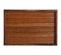 Bandeja de para madera de Nogal para Té para estilo Japonés para plato de Snack para mesa de Café Postre Tamaño 25x25cm(30x20x2.6cm)