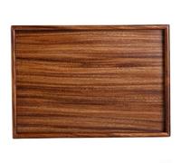 Bandeja de para madera de Nogal para Té para estilo Japonés para plato de Snack para mesa de Café Postre Tamaño 25x25cm(36x25x2.6cm)