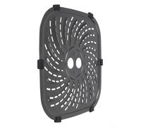 Bandeja de parrilla de freidora de aire de 8 cuartos para PowerXL para Vortex Pro, construcción de acero al carbono antiadherente con 6 pestañas de goma para un fácil manejo (24 x 24 cm)