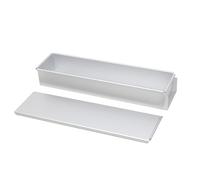 Bandeja de pastel rectángulo, molde de con tapa de aluminio - cacerola, molde de espuma extraíble, rectangular, antiadherente para el, tarta de queso,