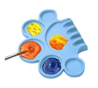 Bandeja de pintura de silicona, portátil, mezcla de colores, bandeja de paleta de acuarela, para niños, adultos, estudiantes, niños, niñas, hogar, clase, sala de clases, Sc-hool