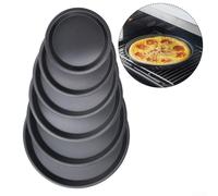 Bandeja de pizza de acero al carbono para cocinar al horno con fácil liberación (6 pulgadas)