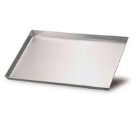 Pentole Agnelli Bandeja rectangular baja para hornear COAL49/335, aluminio gris 35 x 28 cm