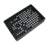 Bandeja de plástico antiestática para tornillos, 14 x 9 cm, para tornillos de 1,0-4,0 mm, clasificación, conteo, almacenamiento con muesca, resistente al desgaste, para reparación electrónica, taller