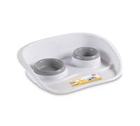 Bandeja de plástico con tazones para perro y gato - Stefanplast