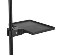 Bandeja de plástico de soporte de micrófono universal, soporte de micrófono ajustable de soporte de micrófono de estante de estantería para la bandeja de música accesorio de