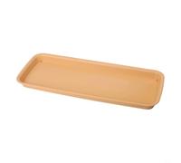 Bandeja de platillo para plantas hecha de resina, diseñada para recoger el exceso de agua y evitar derrames de tierra, adecuada para jardinería interior y protección del suelo (marrón XL)