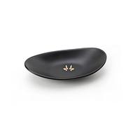 Bandeja de Plato de Porta Anillos y Joyas Organizador de la Llave de la joyería Negro, Plato de la decoración del aparador para entrada habitación central