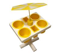 Bandeja de playa pequeña | Mesa de césped impresa en 3D con sombrilla - Mesa de playa al aire libre - para mujeres, hombres, niños, padres, tomadores de sol, viajeros, junto al lago, concierto