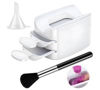 Bandeja de polvo para uñas, estuche de reciclaje resistente con cepillo de limpieza, práctico kit de herramientas de manicura, útil juego de artículos esenciales para la tecnología de las uñas