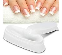 Bandeja de Polvo Portátil de Clavos con Guía de Ranura de Dedo Reforma de Manicura No Tóxica para Arte de Uñas único, Material de ABS